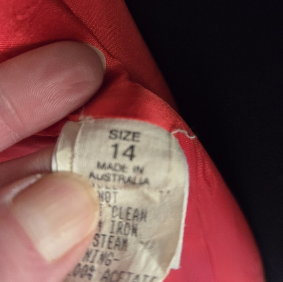 CARLA ZAMPATTI Virgin wool unbelted  navy trench,bright orange lining.Size Large - Picture 12 of 16